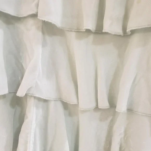 Juicy Couture Velvet Ruffle Tiered Light Pastel Mint Green Skirt - Size S Petite - Picture 5 of 12